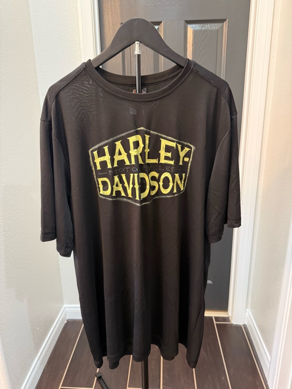 Harley-Davidson Black T-Shirt with Yellow Shield Logo